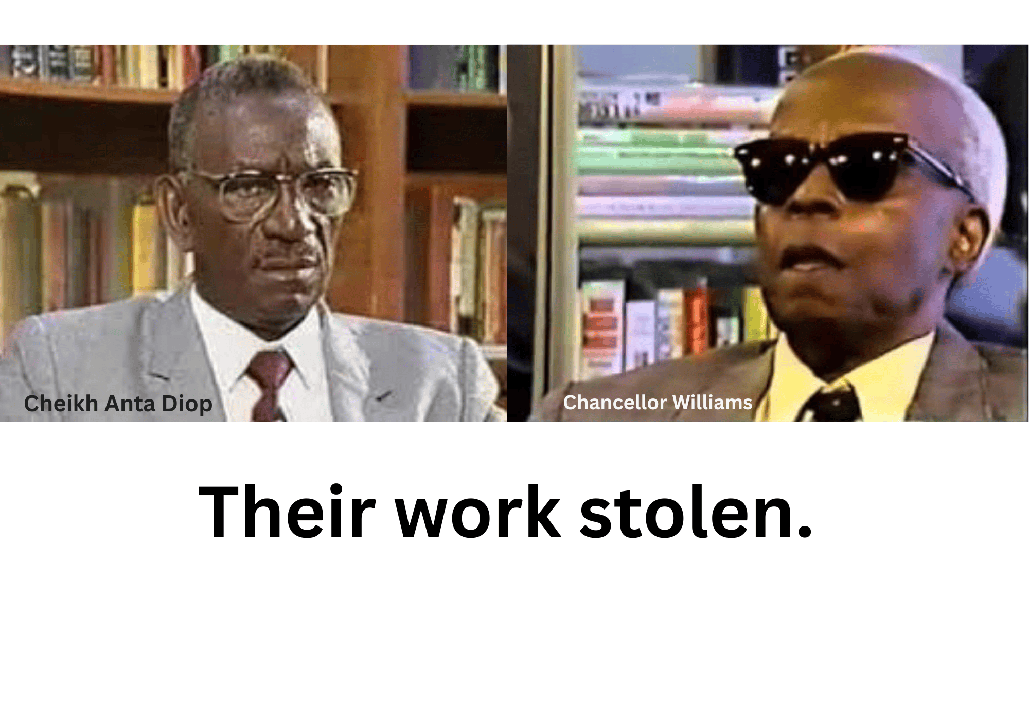 Samuel M. Goldstein plagiarized African history scholars Cheikh Anta Diop and Chancellor Williams